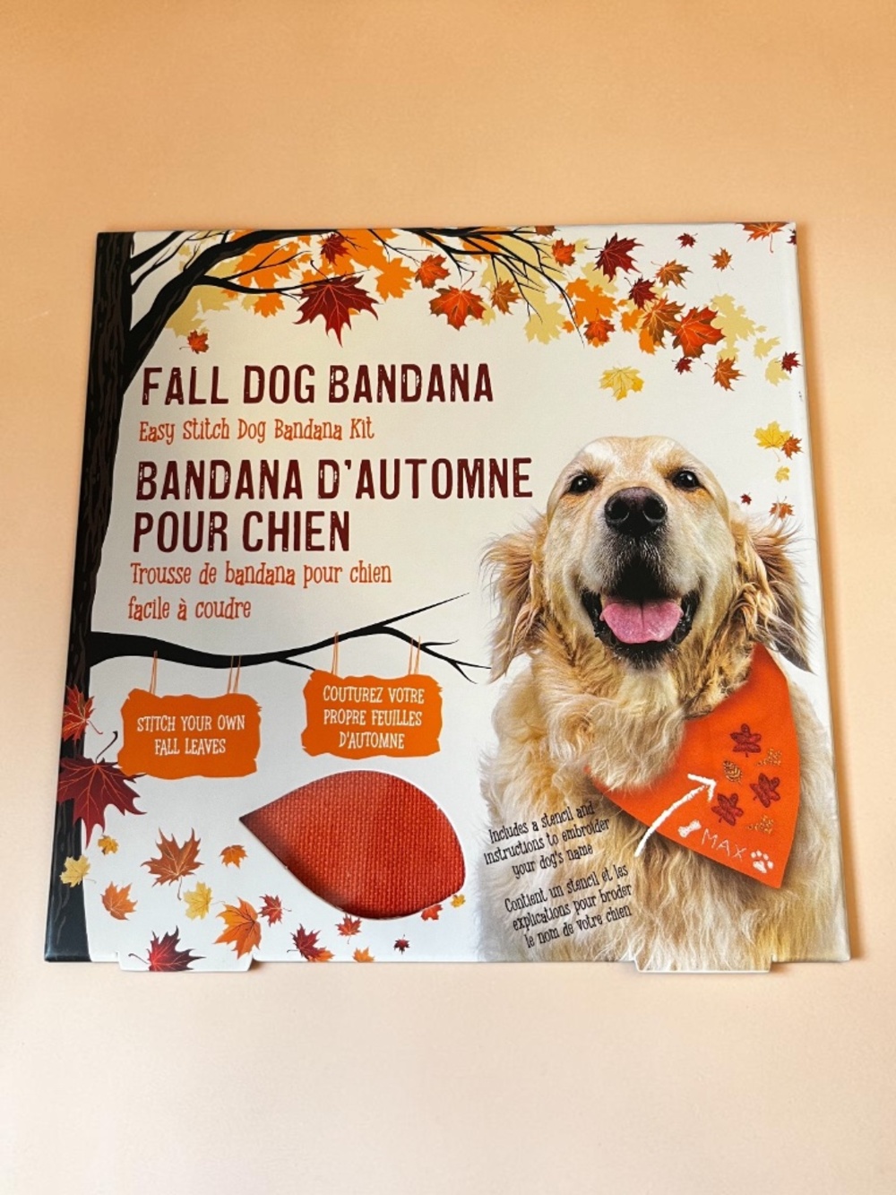 Easy Stitch Fall Dog Bandana Kit